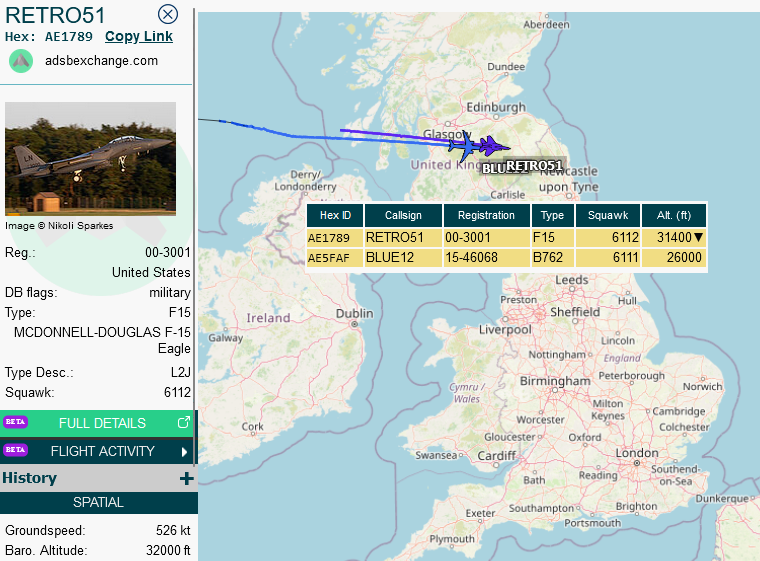 SirListenalot's tweet image. #F15's #RETRO51-52 have separated from #BLUE12