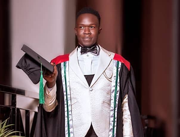 kiuvarsity's tweet photo. Jude Anguria, a member of the KIU football team graduated with a diploma in Business Administration during #KIU28thGrad ceremony. He described this achievement as the first step toward his objective of becoming a living example of how athletes can thrive academically. https://t.co/LXF47lVUS5