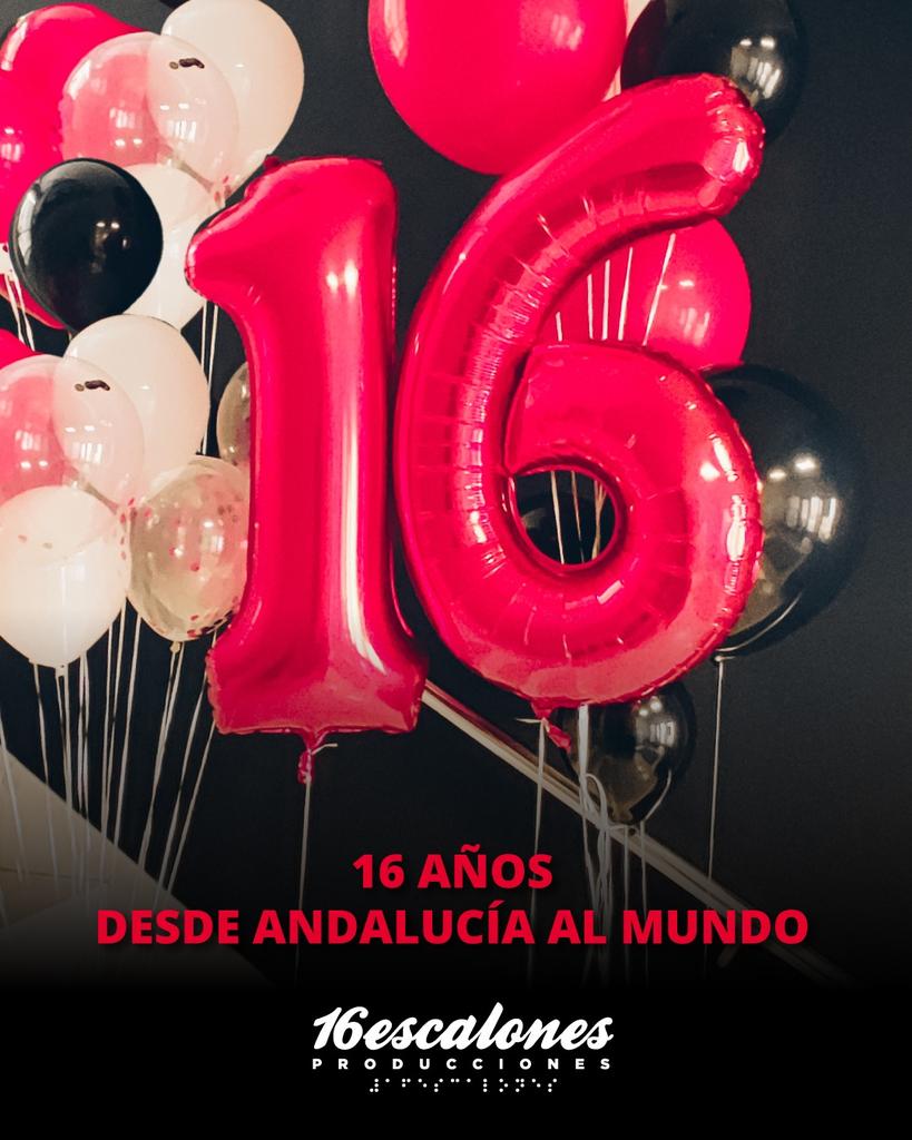 16escalones's tweet photo. 🎉 Estamos de ANIVERSARIO‼️
16 AÑOS para #16Escalones 🎂

Creciendo y creando  #DesdeAndalucíaAlMundo 💚🤍💚🌍

🎥 Mucha entrega, ganas, trabajo y todo un equipo impulsado por @_ManuSanchez_ el motor de la empresa  y su fundador en 2007

❣A por 16 más y todos los que vendrán❣️ https://t.co/1I83DIoH0H