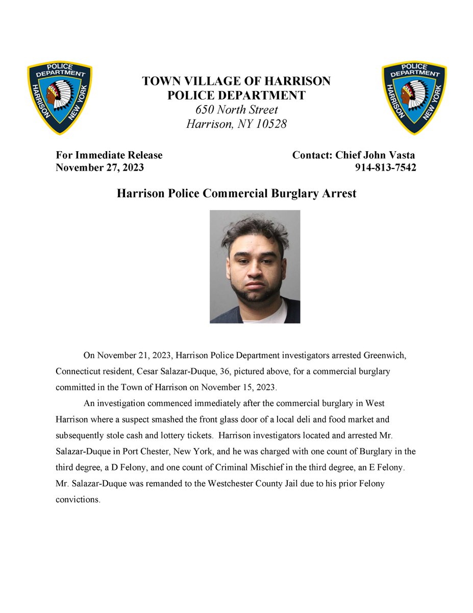 A nice arrest by our Detectives. Good old fashioned police work, combined with 21st century technology, helped to get this case solved quickly!