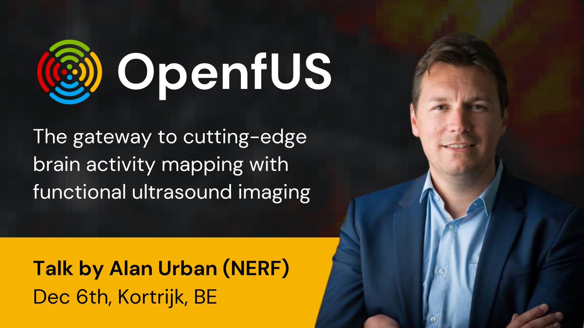 NERF (@__nerf) on Twitter photo Alan Urban will be in Kortrijk next week at the <a href="/KULeuvenKulak/">KU Leuven Kulak</a> Ambassador Chair Symposium. He will talk about <a href="/OpenfUS/">Alan URBAN</a>, a comprehensive resource portal for global users of fUS technology, providing access to the cumulative expertise of field leaders. 🙌 Alan Urban will be in Kortrijk next week at the <a href="/KULeuvenKulak/">KU Leuven Kulak</a> Ambassador Chair Symposium. He will talk about <a href="/OpenfUS/">Alan URBAN</a>, a comprehensive resource portal for global users of fUS technology, providing access to the cumulative expertise of field leaders. 🙌