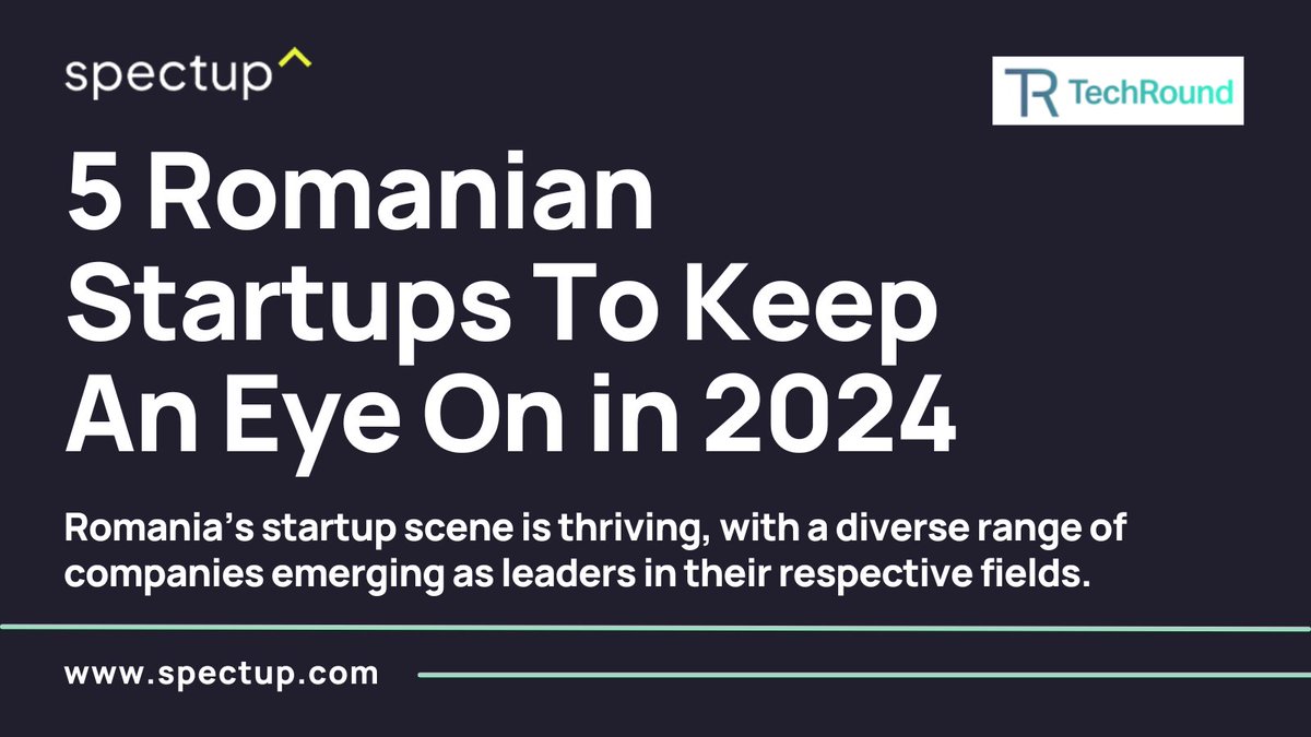 thespectup's tweet image. 1️⃣ Hyperhuman
2️⃣ EasyDo Digital Technologies
3️⃣ Undelucram
4️⃣ Goodlegal
5️⃣ Digitail

#RomaniaStartups #TechRomania #InnovationRomania