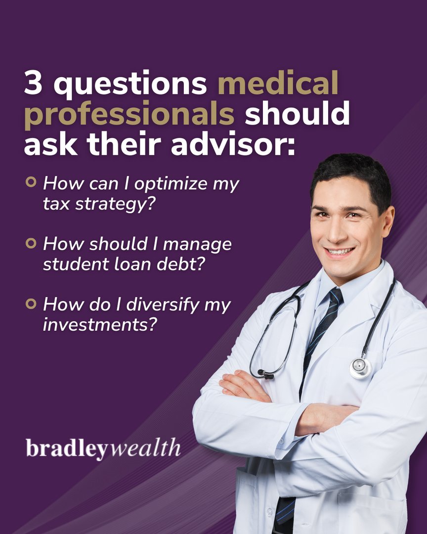 BradleyWealth's tweet image. Medical professionals, your financial well-being deserves careful consideration. 

Our team understands the nuances of your unique career path. Together, we can craft a tailored plan for long-term that aligns with your goals.

#WeGuideYouDecide #DoWealthDifferently