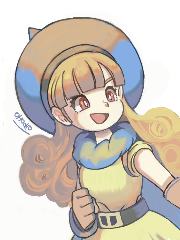 アリーナ(DQ4) 「もうすぐモンスターズ3で姫様に会える〜!いつ頃出てくるんだろう、、楽しみ、、! 」|オホオホのイラスト