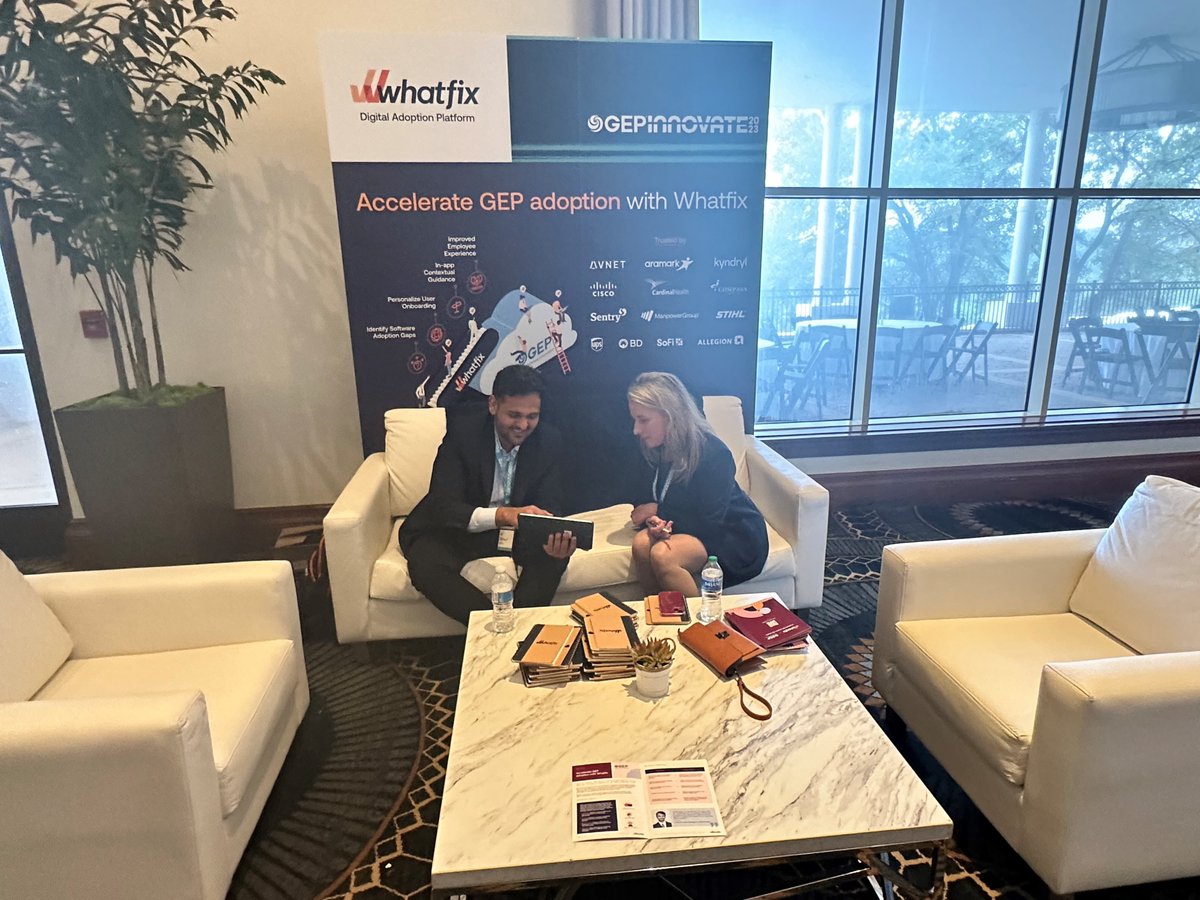 whatfix's tweet image. .@GEP_Worldwide Innovate 2023 was truly an enriching experience!

Engaging with industry experts to explore #technology adoption and delving into the concept of #userization in digital procurement was incredibly insightful.

#whatfix #digitaladoption #procurement