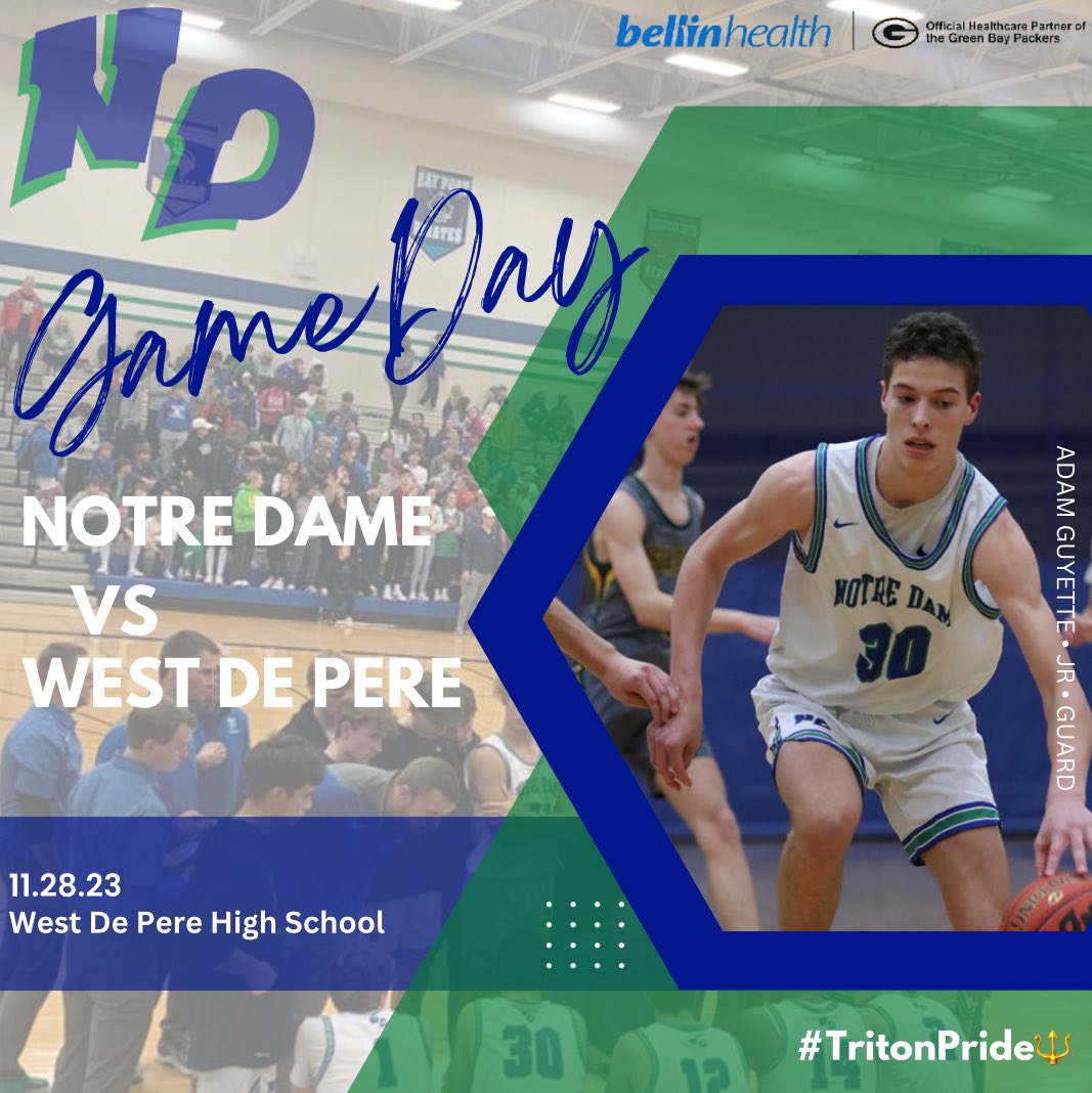 Back at it tonight! 🆚 West De Pere 📍 WDP High School ⏰ 7:00 (Varsity), 5:45 (JV1), 5:40 (JV2) #TritonPride🔱