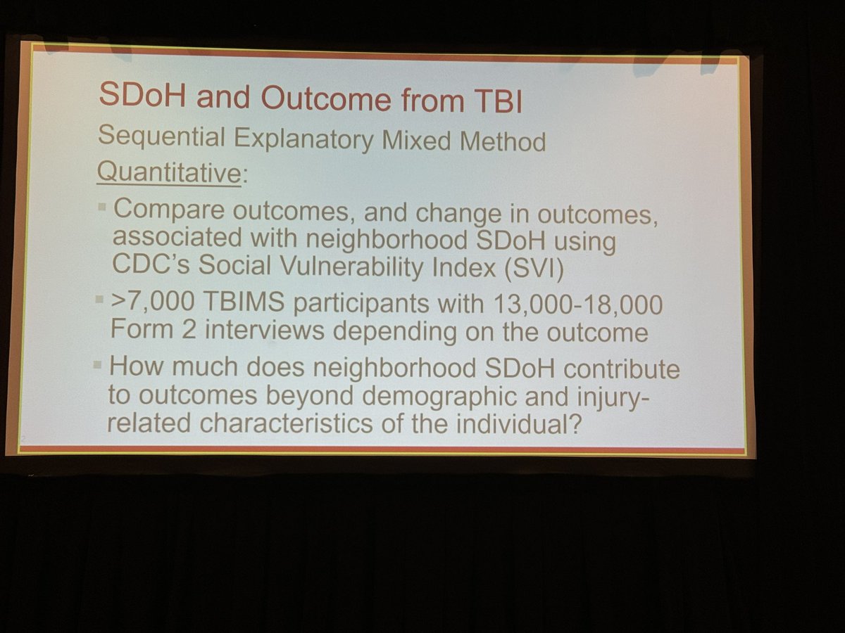 ohiostatepmr's tweet image. Morning session during semi-annual project directors meeting of the #NIDILRR  #TBI Model Systems. @johncorriganosu presenting @ohiobraininjury local research project investigating SDoH on #TBI outcomes.