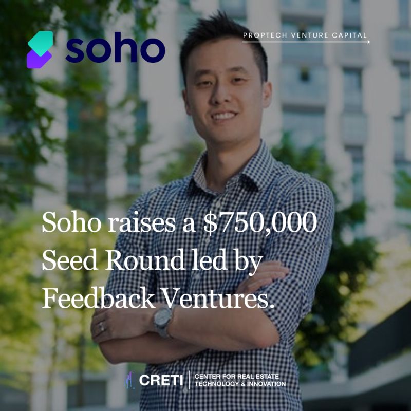 💵 Funding Alert: Soho.com.au
💲 Amount: $750,000
🚀 Venture: Seed
🗓 Date: November 27
👥 Founder: Jonathan Lui
💰 Investor: Feedback Ventures
🔗 Learn more at soho.com.au

Tags: #proptech #realestate #venturecapital