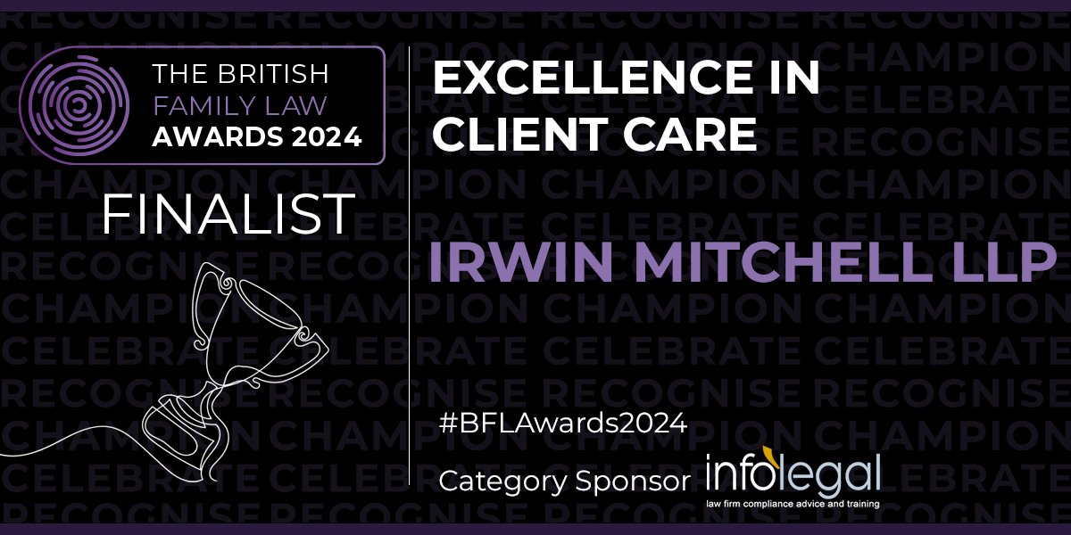 Personal_Legal's tweet photo. We’re delighted to be shortlisted for Excellence in Client Care, One to Watch Family Practitioner of the Year – Connie Smith, and Family Law Firm of the Year at the British Family Law Awards 2024. Congratulations to everyone involved! #BFLAwards2024 https://t.co/cWf93ZiezY