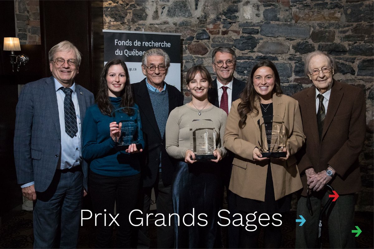 SciChefQC's tweet photo. Je me joins aux #FRQ pour féliciter les doctorantes lauréates des 1ers prix Grands Sages!
Merci aux Grands Sages pour tout ce qu’ils ont apporté à la société québécoise et à la science en général!
#BrendaMilner #SergePayette #GuyRocher
@Concordia @UQTR
https://t.co/YxzIiRgGN3 https://t.co/dPEmJthXap
