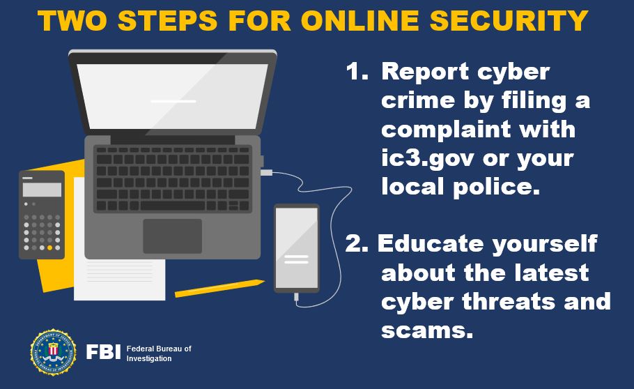 On this #ComputerSecurityDay, the top 2 tips to keep your family safe online. ic3.gov has information about all the latest scams targeting individuals and businesses. You can also file a complaint on this #FBI site. Be sure to bookmark: ic3.gov