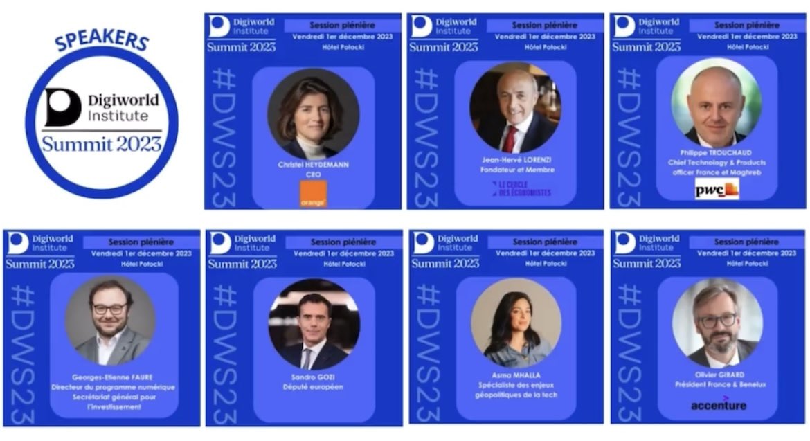 Weissirene's tweet photo. À demain pour la 46ème édition du Digiworld Summit 2023 #DWS23 !
Plaidoyer pour une Europe numérique 2030-2050
IA génératives, cybersécurité, réindustrialisation 5.0…. Quel nouveau chapitre pour l’Europe ? https://t.co/PG3J8G9StH