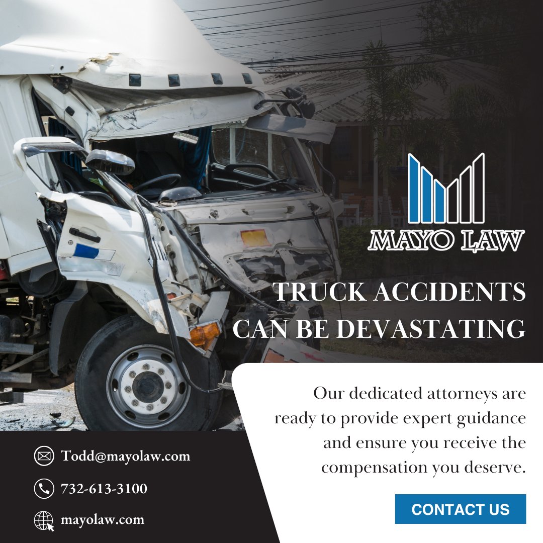 Did you know that truck accidents have increased by over 30% in the last decade? This alarming trend highlights the need for legal representation. 🚚💼

#mayolaw #truckaccident #truckaccidentnj #legal #law #legalhelp #justice #legalservices #caraccidentsattorney #njattorney