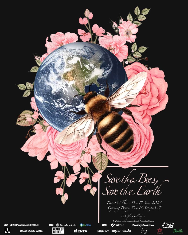 yupro_art's tweet photo. 🐝핑크허니와 함께 하는 꿀벌 보호 아트 프로젝트🐝
<Save the Bees, Save the Earth> 단체전에 참가 하게 되었어요!!!! :)

미력하지만 홍보게시글 올려볼게요~ 😝😝 https://t.co/uJnSvCthED