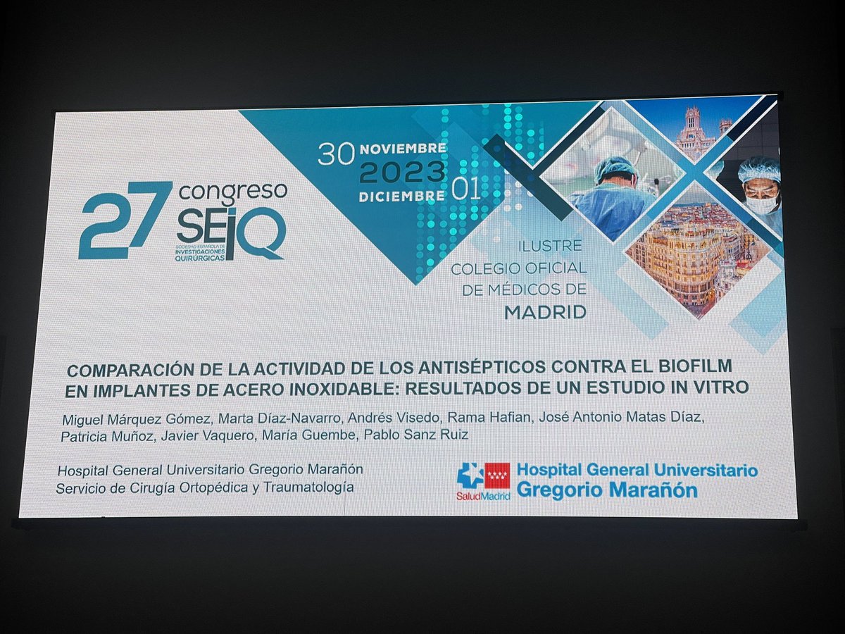 juliomayol's tweet photo. Empiezan la presentaciones orales con Manuel Márquez Gómez del #HUGM #SEIQ23 @belenporrero @SEIQuirurgica https://t.co/QqOa1hCkuE