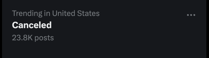 KobeissiLetter's tweet photo. "Canceled" is now trending on X. https://t.co/uCWTg2bTL7