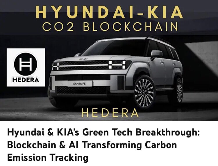 DanyEid_'s tweet photo. 2/ "This is not investment advice at all, DYOR, but I'm going to perhaps open the coffers up, open the chest again and dump some more $HBAR"7:35
@AutomotiveBlock bullish on #Hyundai and #KIA using #SCEMS on #Hedera to track suppliers' #carbon emissions!
https://t.co/ySc2IhUVDa https://t.co/osgOGMSSoa