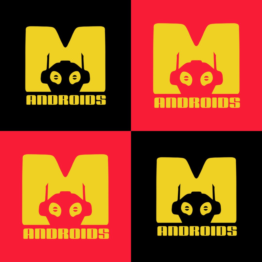 Did some branding for @MadAndroids 🤖 The idea was to create a robotics tech industry logo: - Yellow color represents luxurious golden Mad Lad androids - Font gives a cryptic feel, resembling a barcode from afar but comprehensible up close Works well with @MadLadsNFT color red https://t.co/Ti6QZE8MzF