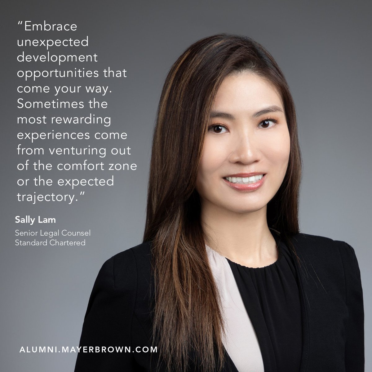 Over the years, Mayer Brown alumna Sally Lam has refined her craft as a capital markets lawyer in private practice and in-house. Join us as Sally reflects on her career path and shares her advice for others looking to make a similar move. bit.ly/3QqdJAz #MayerBrownAlumni