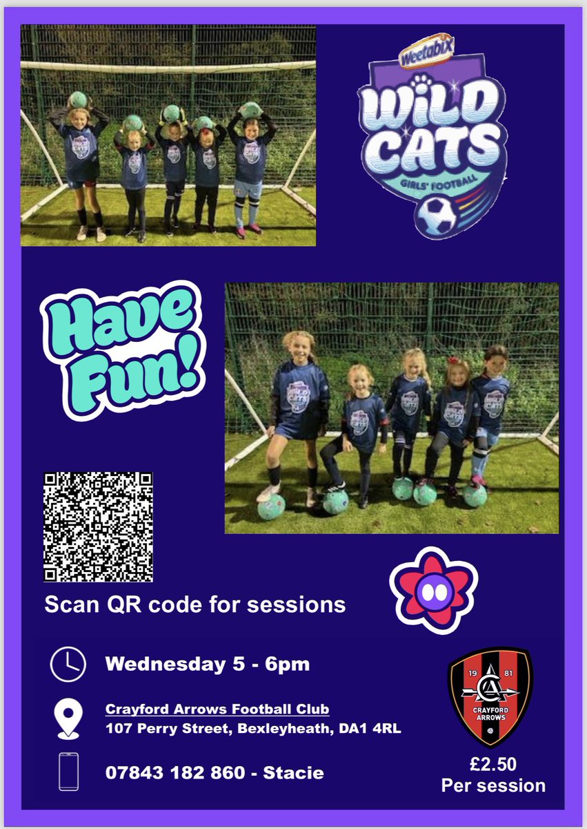 Calling all wildcats! 
Come and join our ever growing wildcats centres ⚽️⚽️ we have girls teams from U8 to U16