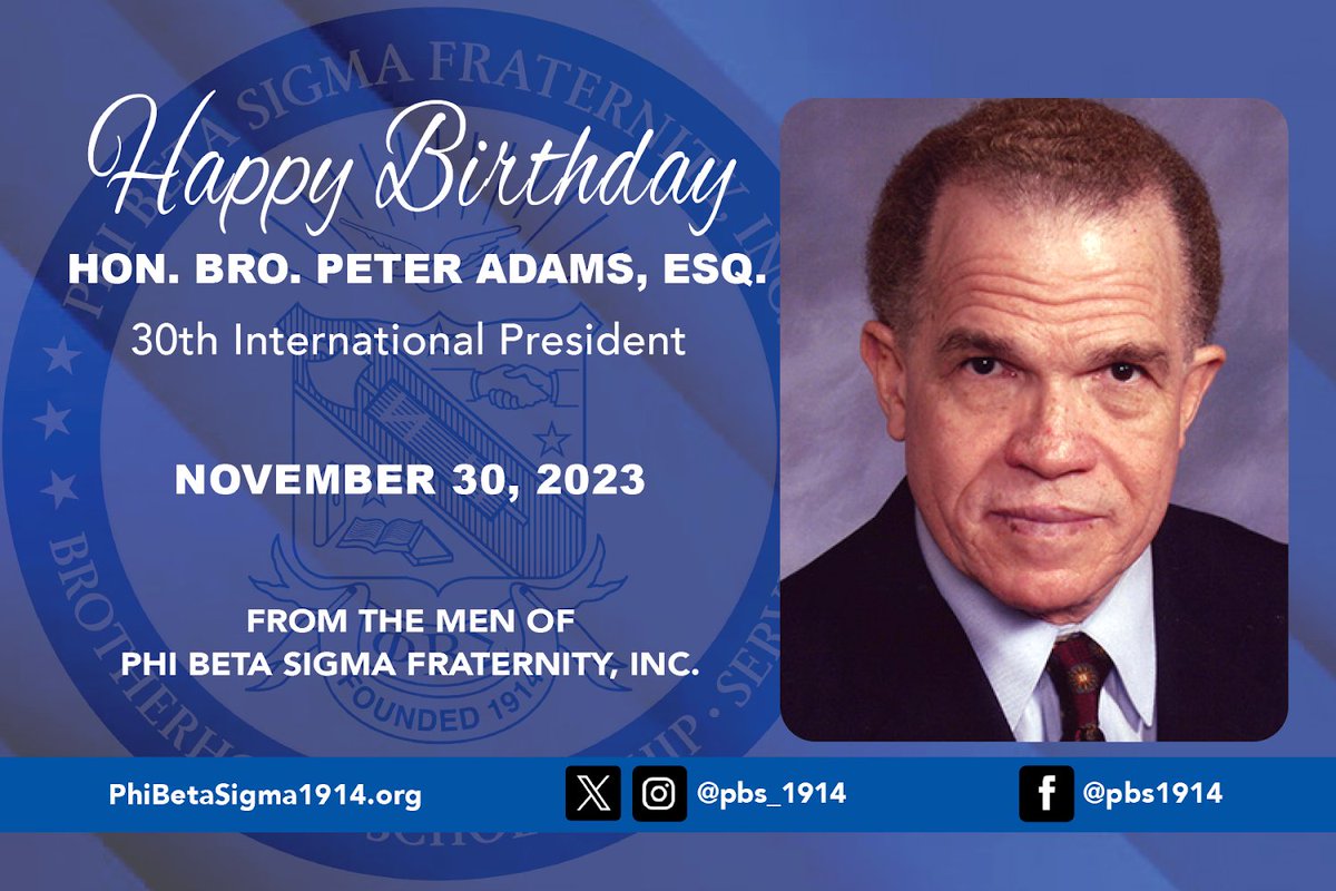 pbs_1914's tweet photo. Happy Birthday to Hon. Bro. Peter Adams, Esq.

#pbs1914 #Sigma109 https://t.co/AjoqDLs8Oy