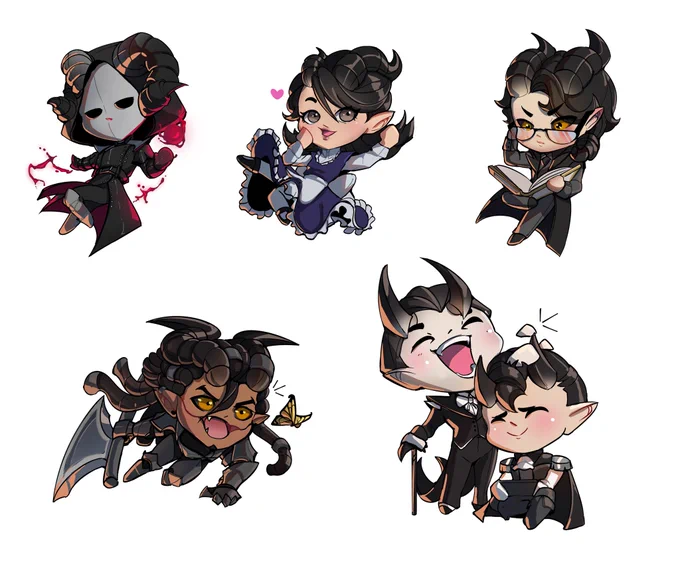 Drew all my characters as chibi's <3 