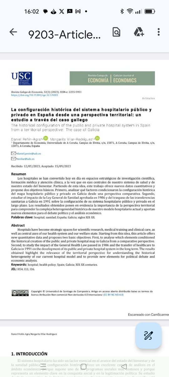 Nuevo artículo del Proyecto: The historical development of private sector hospital companies in competition and collaboration with the public sector: Spain from an international perspective (1920-2020) 
(PID2021-122699OB-I00)    institucional.us.es/hshe/