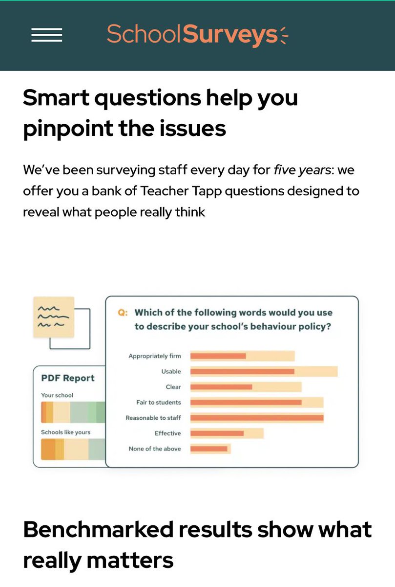 TeacherTapp's tweet image. 🔔Teacher Tapp, but in our schools!?

YES… 

➡️ #SchoolSurveys can tell you what staff, pupils and parents are really thinking 💭 

➡️ get benchmarks against schools like yours ☑️ 

➡️ learn more? 👉🏼📧 hello@schoolsurveys.com 

#oeMATs @OptimusEd