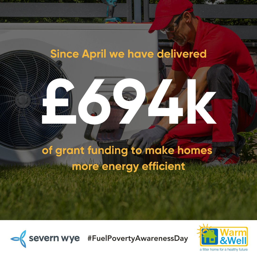 We've nearly given out £700,000 worth of funding since April to improve the energy efficiency of homes in Gloucestershire and South Gloucestershire, saving hundreds of tonnes of carbon and thousands of pounds from bills #FuelPovertyAwarenessDay