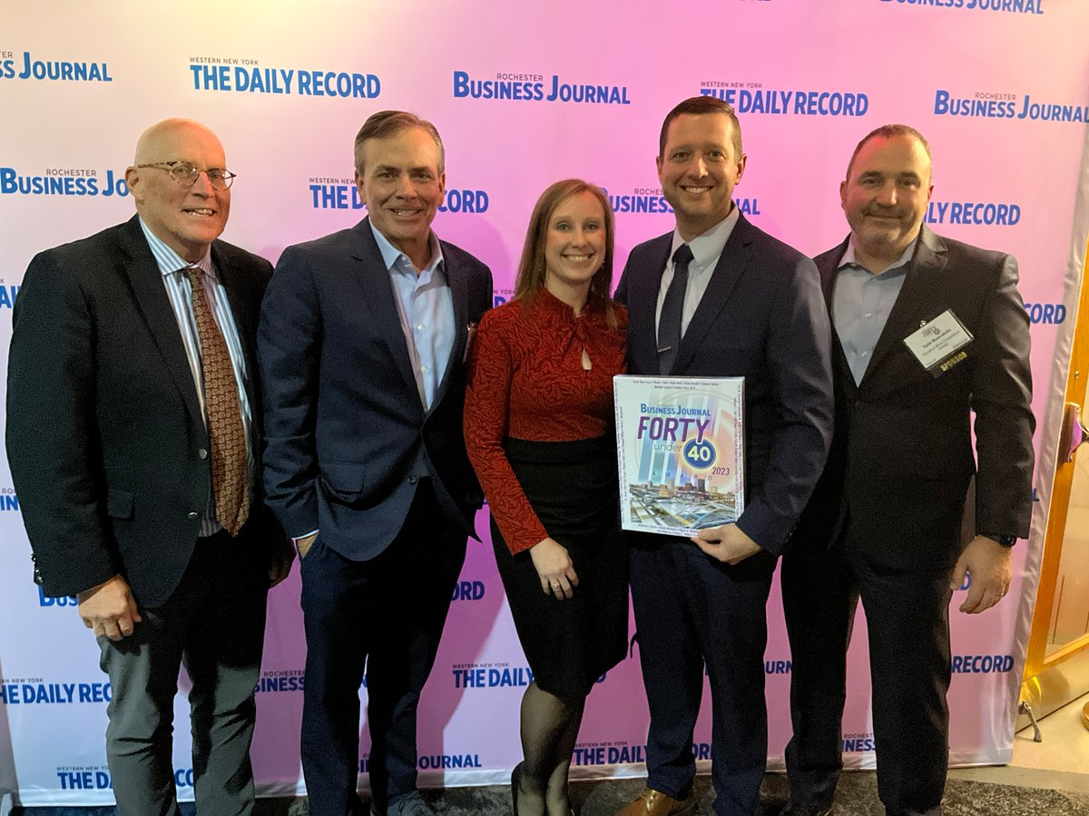 Congratulations Brent Bish, Senior Vice President and Chief Actuary, on receiving the 2023 Forty Under 40 award presented by the Rochester Business Journal. Brent was among 40 young professionals honored during an award ceremony last night at The Strong Museum of Play. #RBJevents