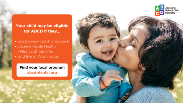 Access to Baby and Child Dentistry (ABCD) puts young children across Washington State on a lifelong path to good oral health. Children from birth up to age six who are insured by Washington Apple Health (Medicaid) are eligible to participate. Learn more: ow.ly/hhOy50Q8wT2