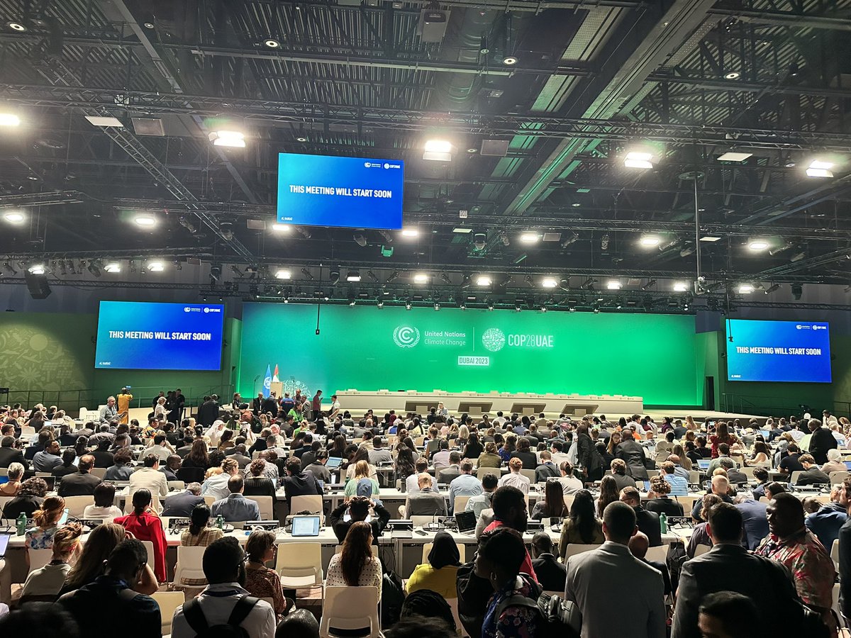 ayanharare1's tweet photo. Day 1 at #COP28: Positive momentum with #LossAndDamage pledges after three decades of talking, but current commitments fall very short on-the-ground needs. Wealth nations must amplify this momentum and pledge substantial funds to Loss and Damage for effective #ClimateAction https://t.co/6tN0KToJPz