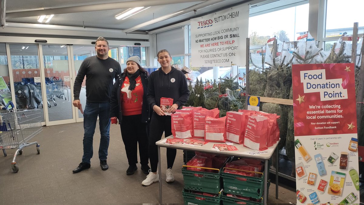 Food collection today, tomorrow &amp; Saturday <a href="/Tesco/">Tesco</a> A217 #everycanhelps @TrussellTrust <a href="/changesutton/">suttoncommunityworks</a> generous donations <a href="/Alstom/">Alstom</a>