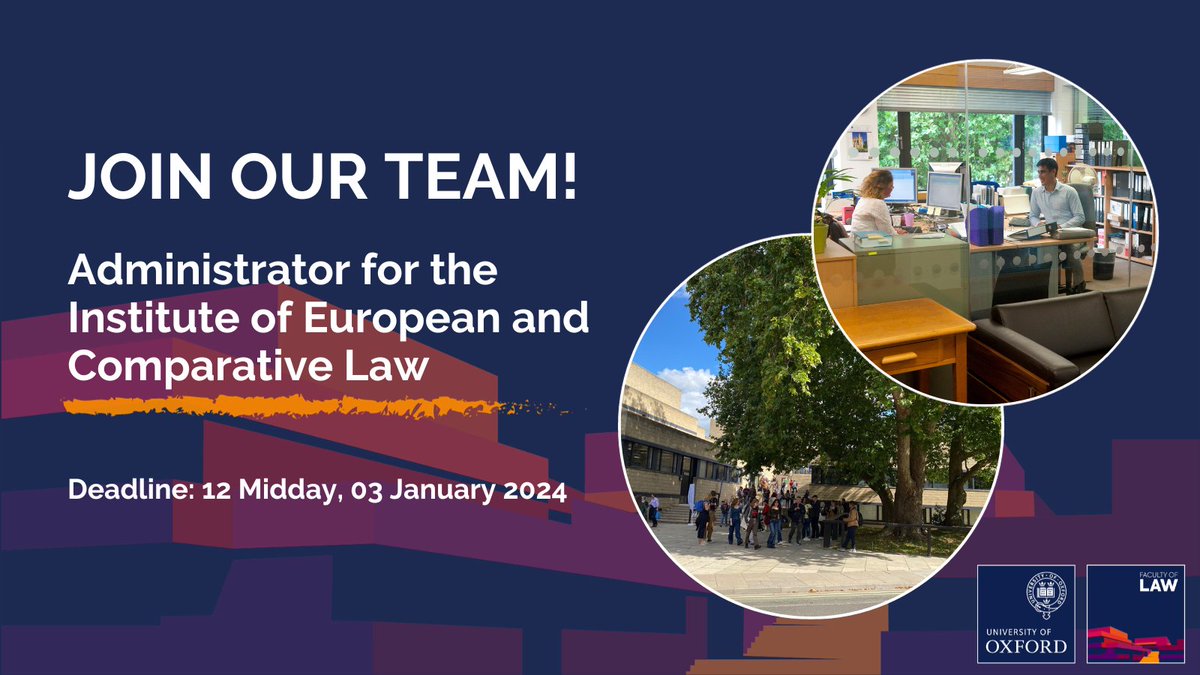 We are looking for an Administrator for the Institute of European and Comparative Law to join our friendly team. If you have experience in a similar role and are organised with excellent communication skills and IT skills then why not take a look? bit.ly/3RiOwsh