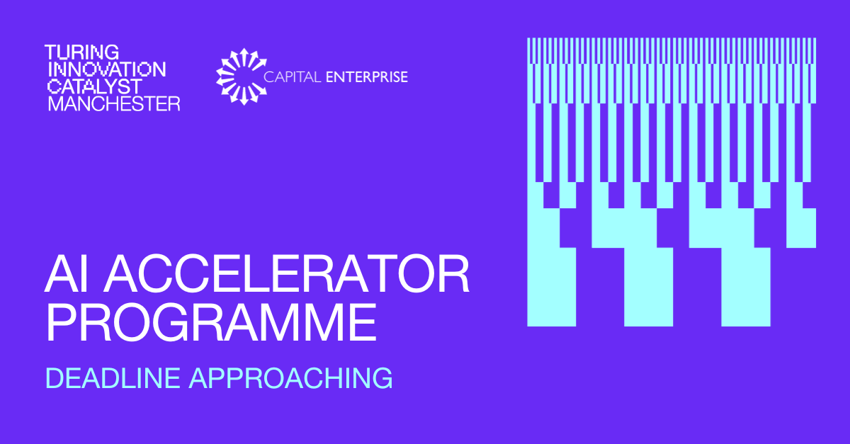 Time is running out to register your interest in our AI accelerator programme with @capenterprise! This is the perfect opportunity for AI startups to unlock business growth and fundraising support. Don’t leave it to the last minute – register below ⬇️ hubs.ly/Q02bvxbx0