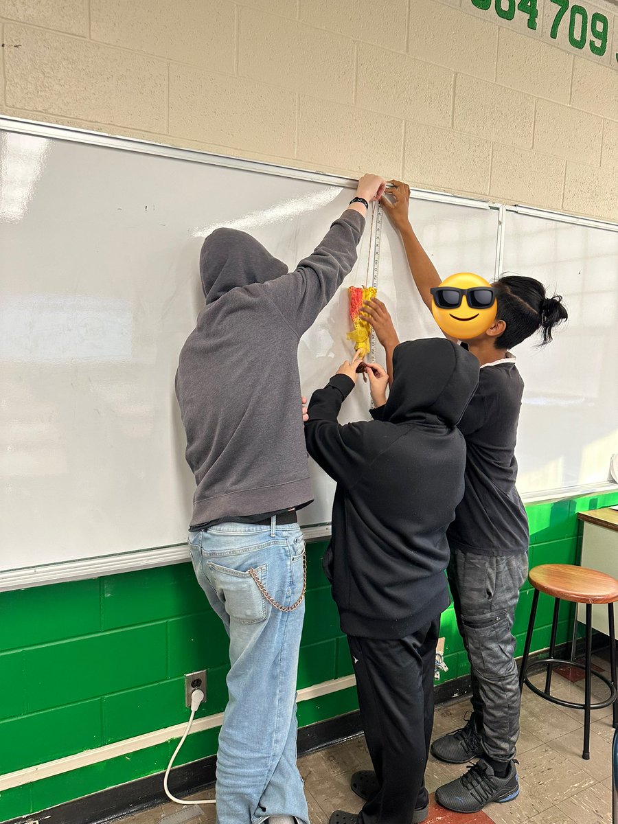 GoffTeach's tweet photo. Today our Algebra 1 class estimated how many rubber bands it would take for Barbie to reach the stairwell using a graphing calculator and finding the line of best fit! They all go extremely close! #Algebra #Barbie https://t.co/3b8VclAu69