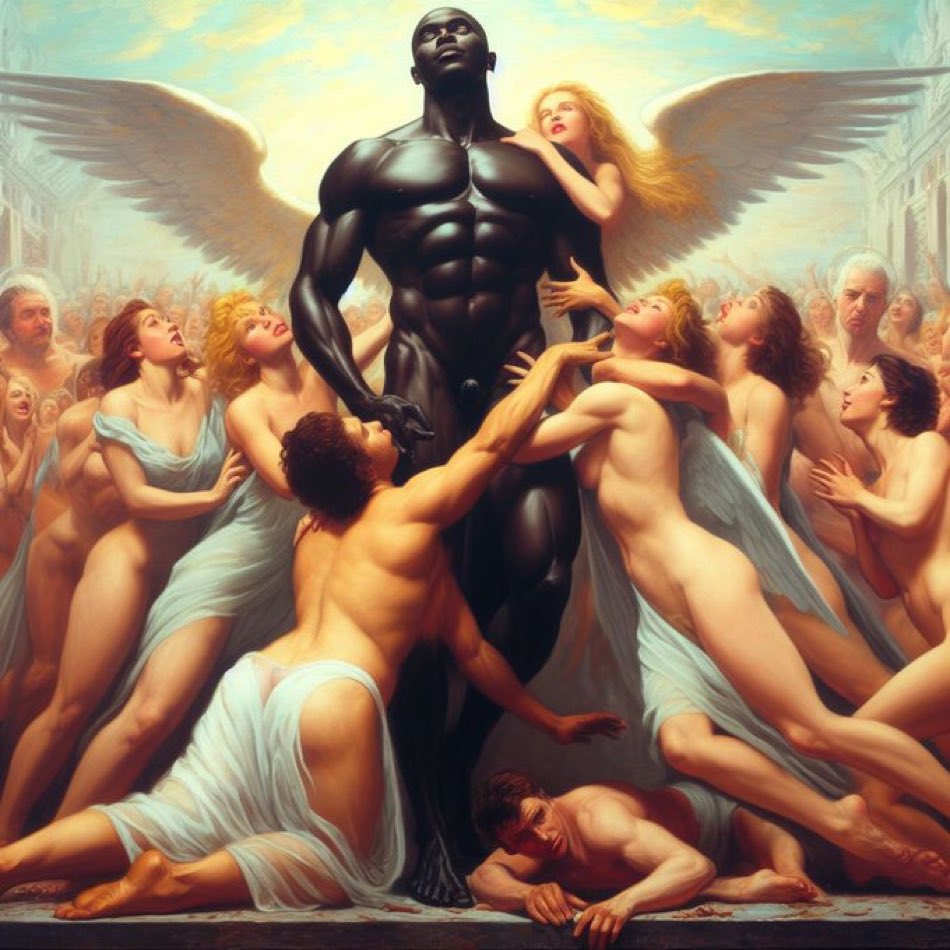 BullMan600's tweet photo. How my bunnies treat me. A big black King 🤴🏿 https://t.co/uEyVGG8BaQ