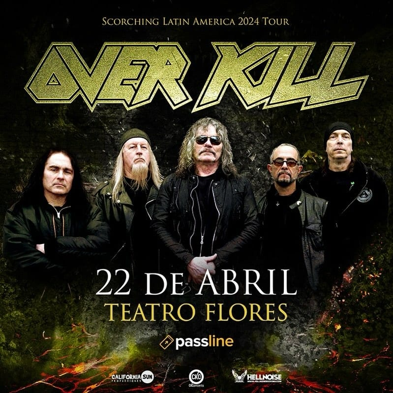 🦇<a href="/OverkillBand/">OVERKILL</a>  en Argentina🇦🇷!
Una de las bandas pioneras del trash metal regresa a la Argentina para presentar su más reciente álbum "Scorched".

📅22 de Abril
🏯<a href="/TeatroFlores/">Teatro Flores 🎭</a> 
🎟Entradas ya disponibles por Passline
passline.com/eve.../overkil…
