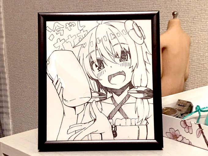 以前どどマヨさんに依頼したミニ色紙を飾りました!
かわいくてテンション上がる! 