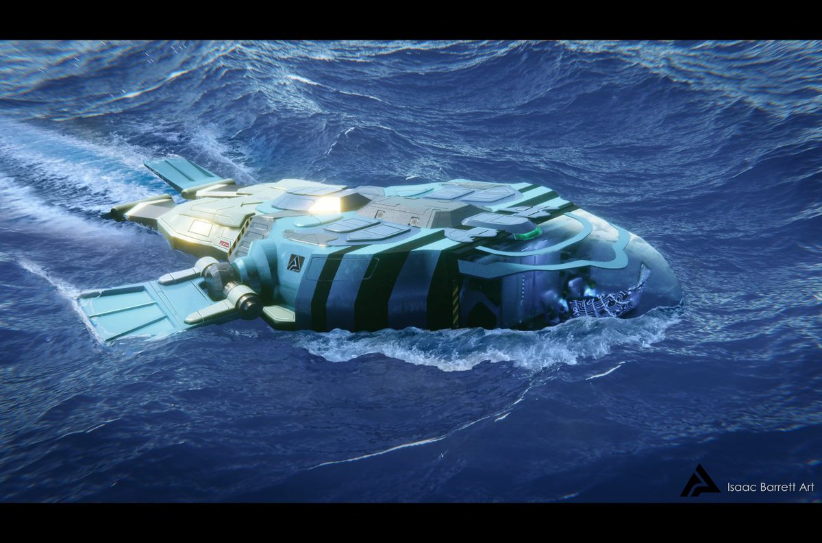 Isaac_B_ART's tweet photo. Went back and updated my submarine concept!

#b3d #conceptart #clipstudiopaint #scifi #submarine #ocean #gridmodeler #quicktools https://t.co/WZsvxXFKc9