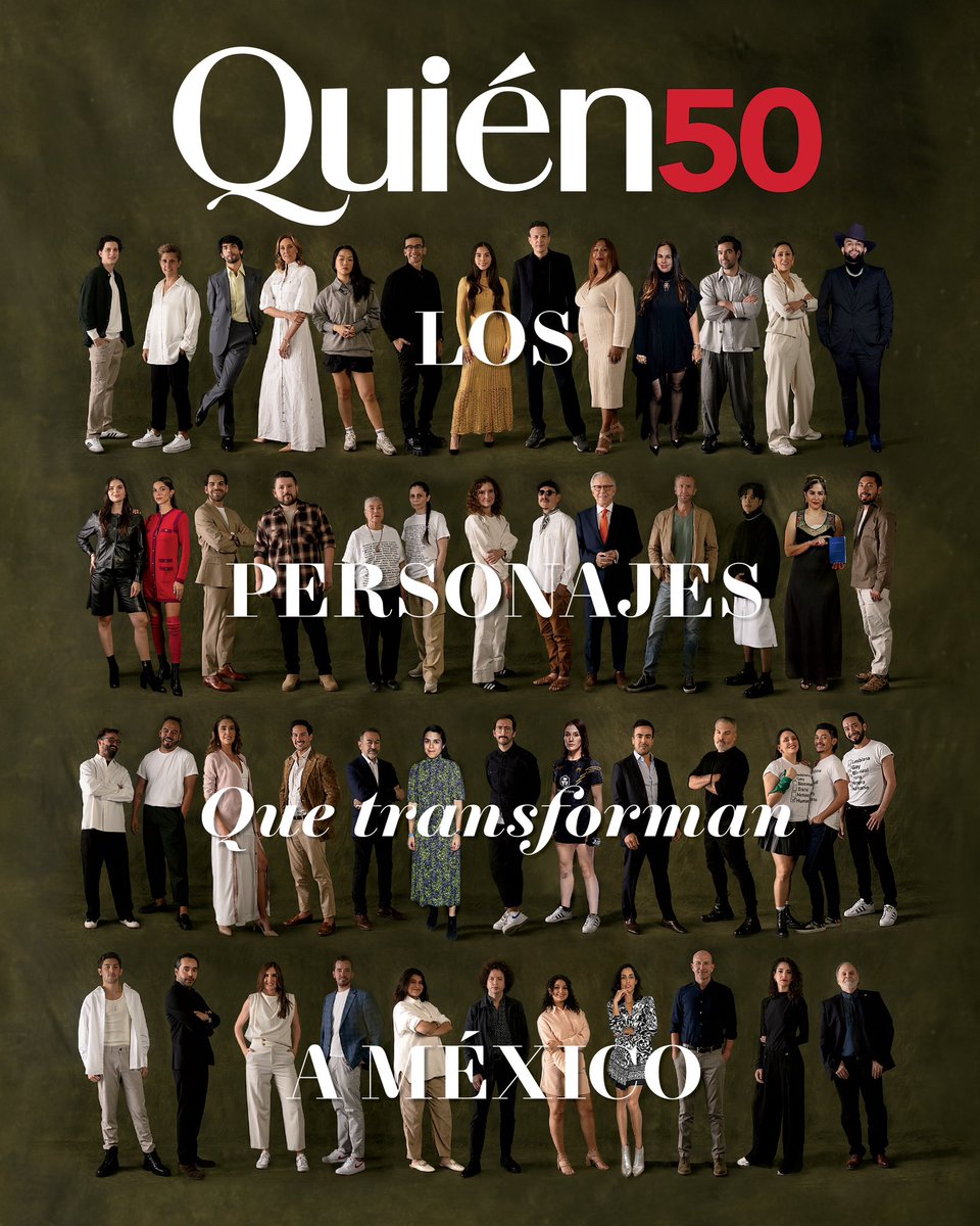 Quien's tweet photo. Estamos de fiesta: #Quién50 cumple 15 años de celebrar a los personajes que transforman a México. Seleccionados por un jurado que es autoridad en sus respectivos ámbitos, esta lista reconoce a aquellos que se atreven a hacer las cosas diferentes, que están dispuestos a proponer iniciativas o proyectos que hagan la diferencia en la sociedad mexicana y encarar el cambio. 

Descarga gratis: https://t.co/KLP5LwZ5iP