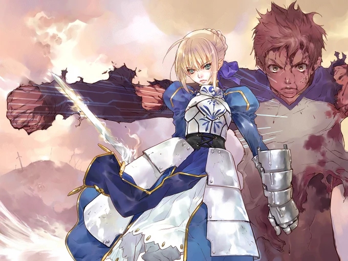 PS2版 Fate/stay night [Realta Nua] 特設サイト用イラスト(2007) タイプムーンさんから最初にお声掛けいただいたお仕事で思い出深いです。すごい緊張したの覚えています、今でも緊張しますが。 士郎がキモいとご覧になった方々の一部から不評でしたが僕は気に入ってます。 