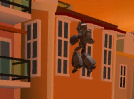 nhi_8a3's tweet image. And while going to #Boxell Village area to take pictures of Boxell's flag and sword so I could make it come true, I came across this image...this is #Karok but I forget what version it is.. ..but why did he climb the house like this😆 #Mechamato #Mechamatorobotbattle