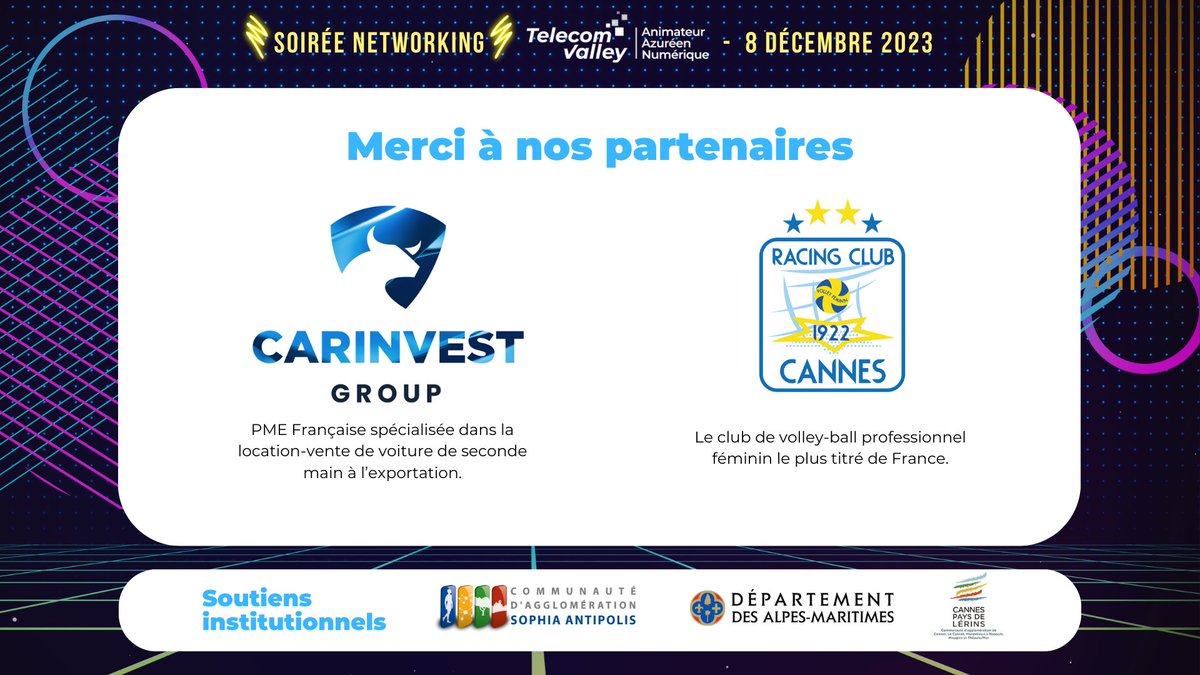 TelecomValley's tweet image. J -4 avant notre Soirée networking de fin d&apos;année ! Découvrez nos invités intervenants et les partenaires qui soutiennent cet événement⬇️
telecom-valley.fr/8-decembre-202…