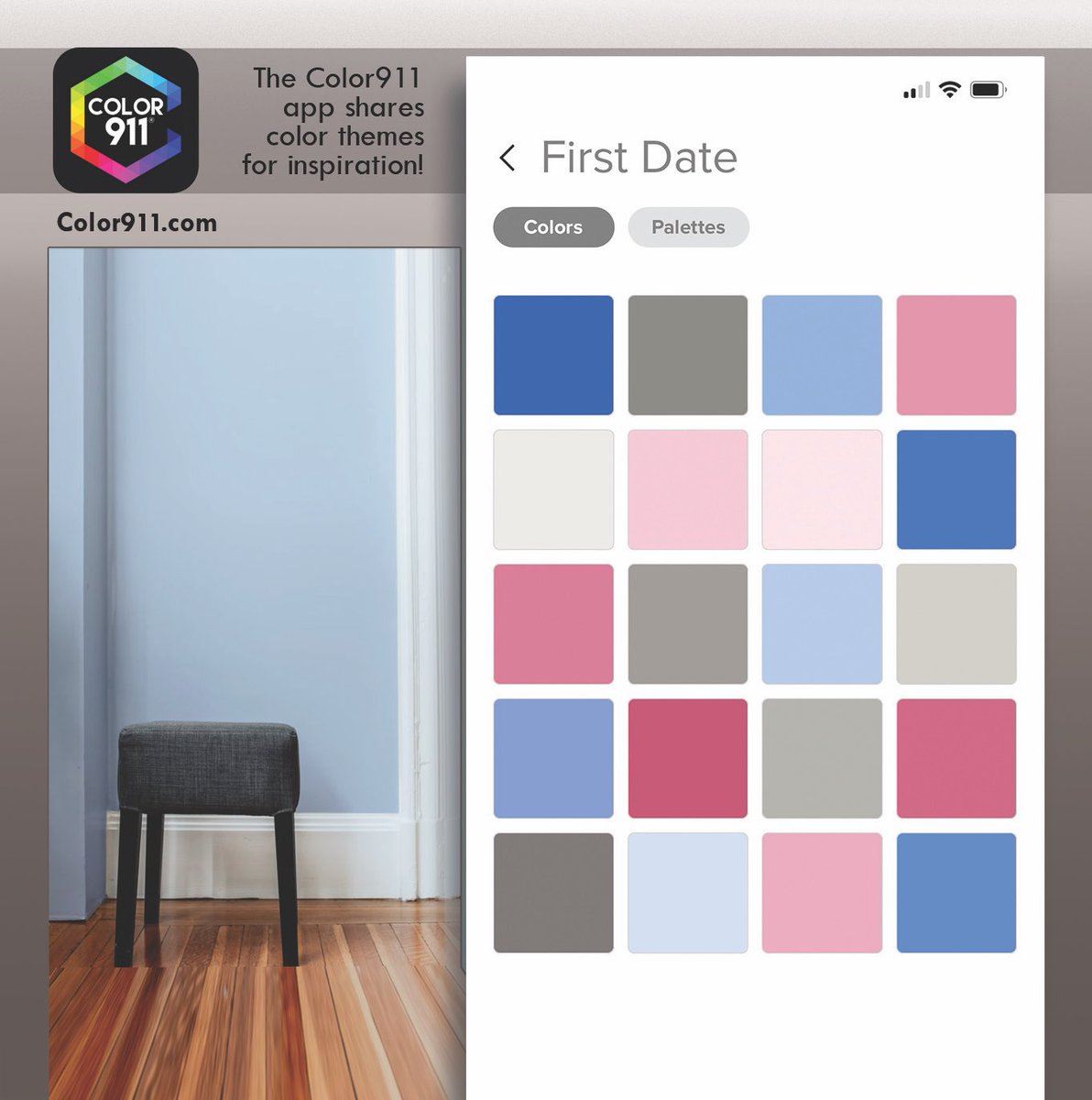 color911's tweet photo. When you start with a #paint color, look through the #Color911 #color themes to see what colors look great with it. #Inspiration right in your phone created by a #colorexpert! Try it out; https://t.co/szpkQkE5iZ
#behr #diy #designer #colorapp #designapp @HouseBeautiful @HB https://t.co/50Z0q2yBFW