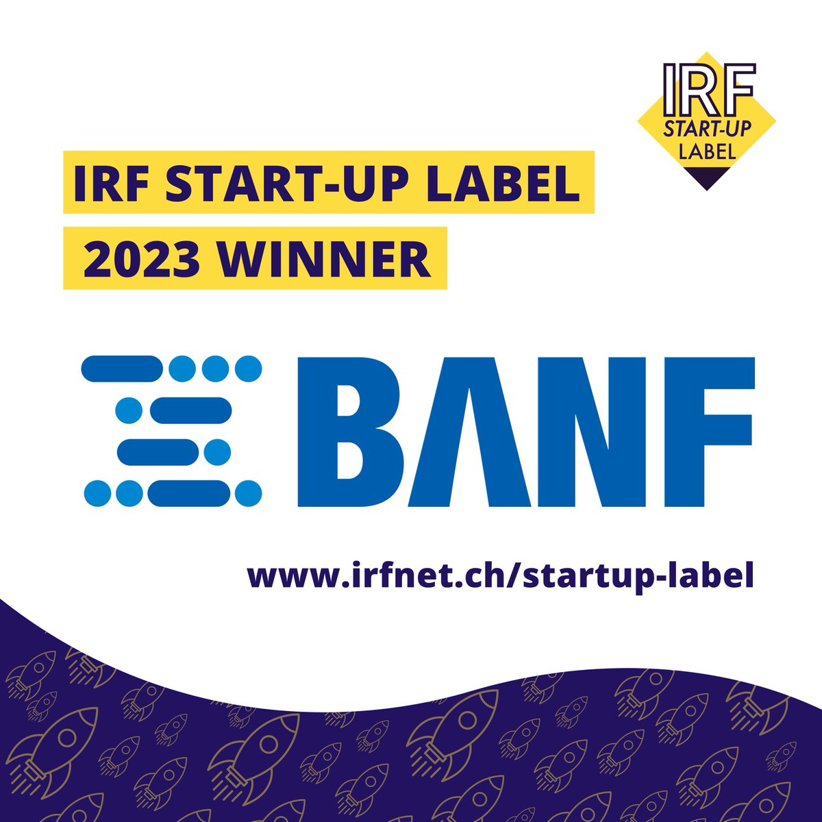 IRFofficial_org's tweet photo. Congratulations to BANF for becoming the winner of the 3rd edition of the #IRFStartupLabel ๐!
Learn more: https://t.co/aJ8gb0v571 https://t.co/cvLEb56zzt