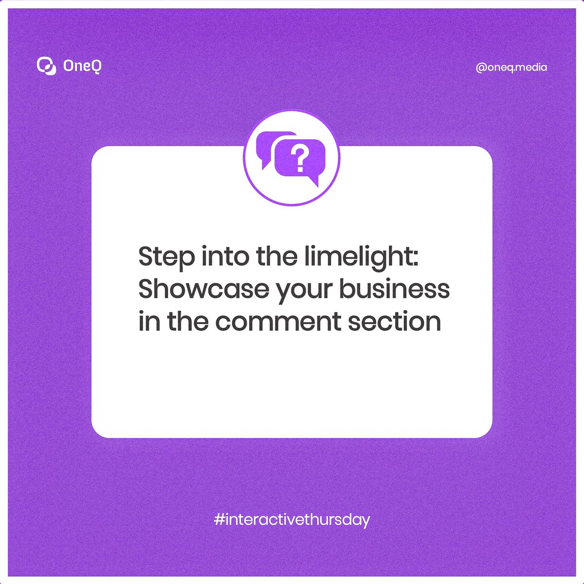 Oneq_media's tweet photo. Step into the limelight and Showcase your business in the comment section.
Let's go!!

#Oneq_media #interactivethursday #DigitalMarketing #MarketingSuccess #Smallbusiness #Businesstips #Sales #Leadmagnet #Leadgeneration #ThursdayThoughts #Socialmedia #socialmediamarketing #Growth https://t.co/0p1R0qtvTq