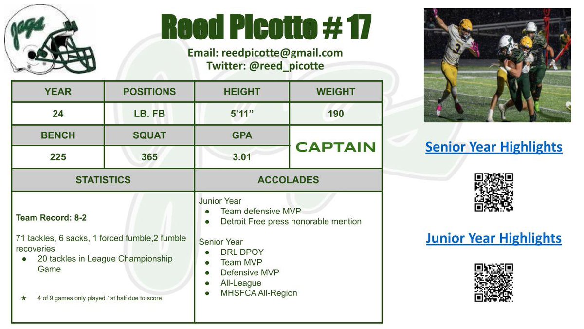 AP JAGS FOOTBALL (@apjagsfootball) on Twitter photo D-II/NAIA coaches should give <a href="/reed_picotte/">Reed Picotte</a> film a good look. Plays much bigger than size and is a great football player! Great captain as well! Someone is going to get a steal with this kid! D-II/NAIA coaches should give <a href="/reed_picotte/">Reed Picotte</a> film a good look. Plays much bigger than size and is a great football player! Great captain as well! Someone is going to get a steal with this kid!