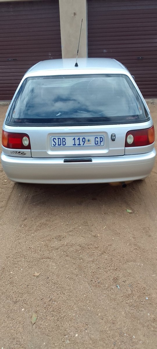 PedroShabangu's tweet photo. Toyota tazz 1.3 for sale fuel saver
R39999
Immobilizer and anti hijack
80% tire thread 
Good sound system 
Engine and gearbox still very good 
Recently resprayed no scratches or dents
Shock absorber still good
License disc still valid 
Headliner restored 
Spare wheel, wheel spann https://t.co/tOacnne0lq