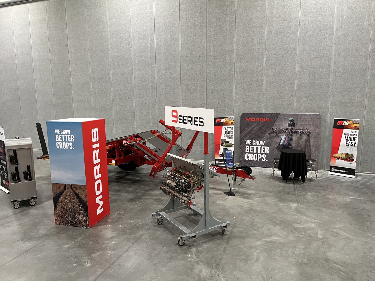 EBKowalchuk's tweet photo. All set up at Hanlon Ag Center customer appreciation. Approx 450 people. Gonna be great! @hanlonag @Morris_Seeding https://t.co/AYWe4ingn6